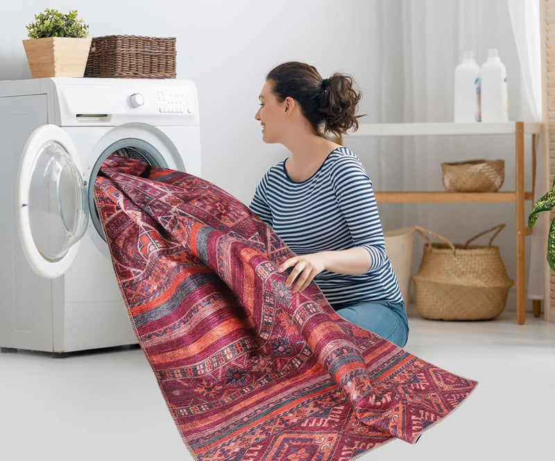 Washable Area Rugs for Living Room Traditional Carpet