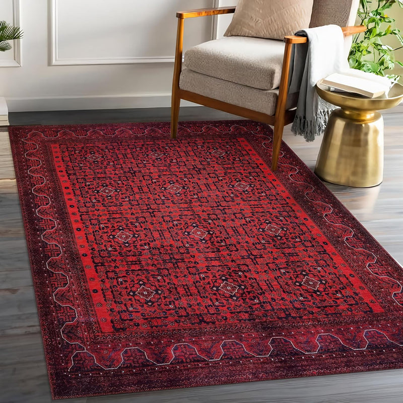 Washable Area Rugs for Living Room Traditional Carpet