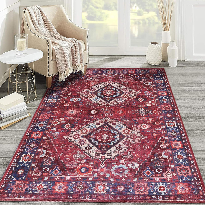 Washable Area Rugs for Living Room Traditional Carpet
