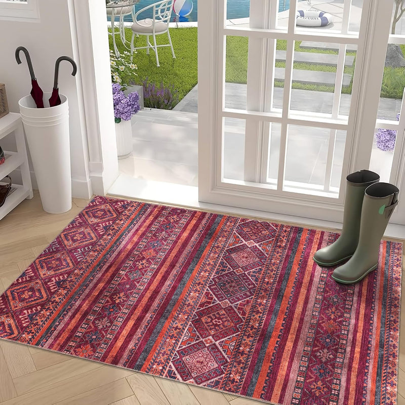 Washable Area Rugs for Living Room Traditional Carpet
