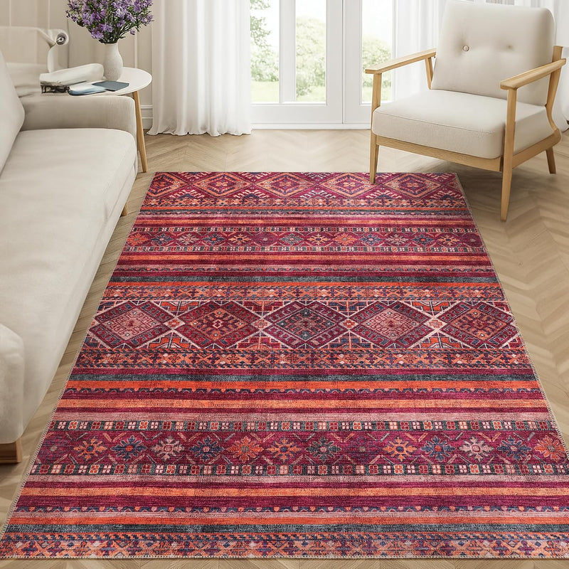 Washable Area Rugs for Living Room Traditional Carpet