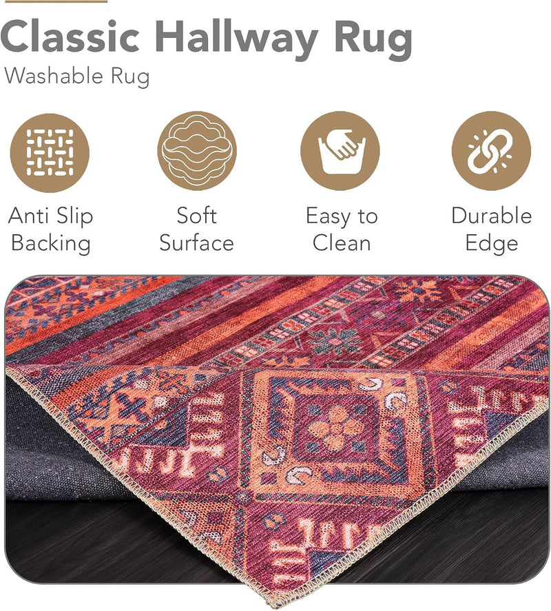 Washable Area Rugs for Living Room Traditional Carpet