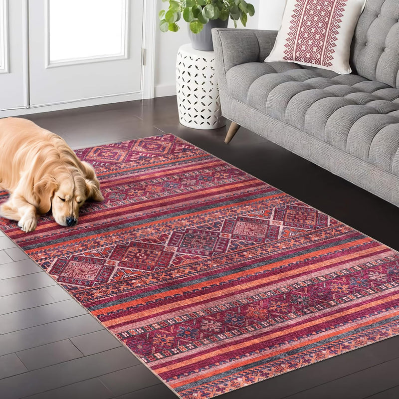 Washable Area Rugs for Living Room Traditional Carpet