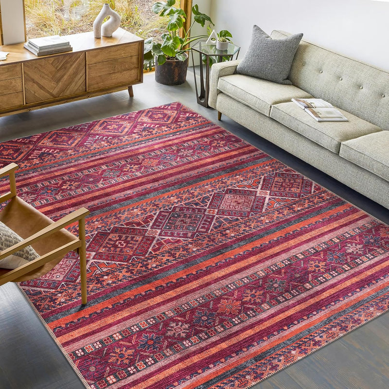 Washable Area Rugs for Living Room Traditional Carpet