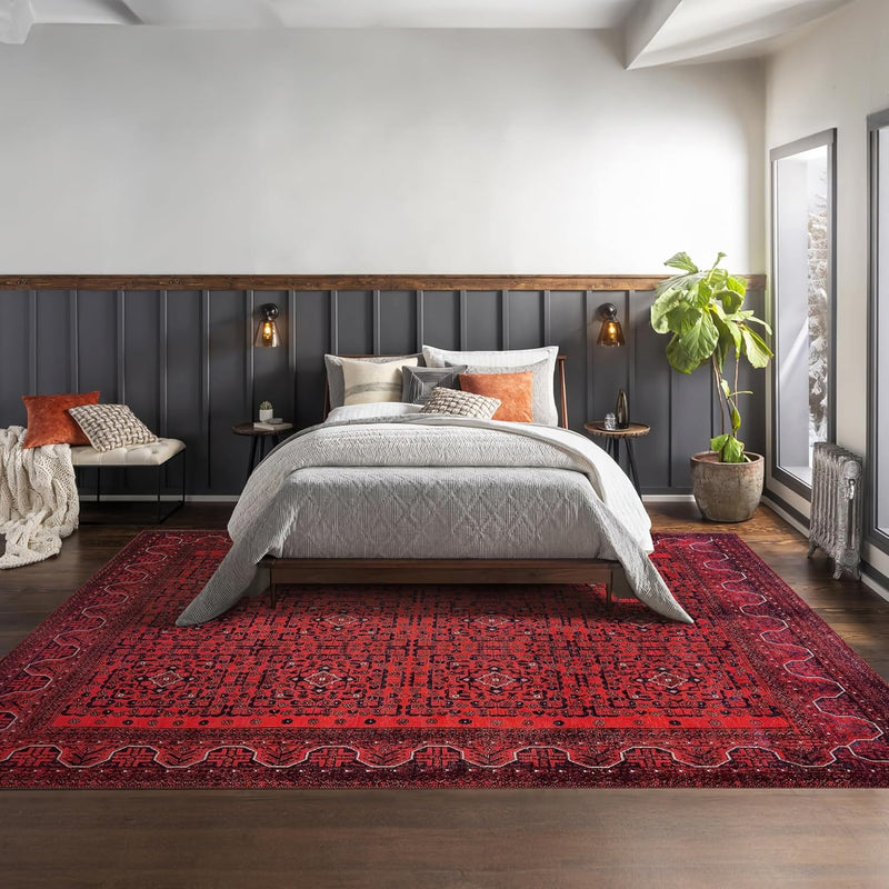 Washable Area Rugs for Living Room Traditional Carpet