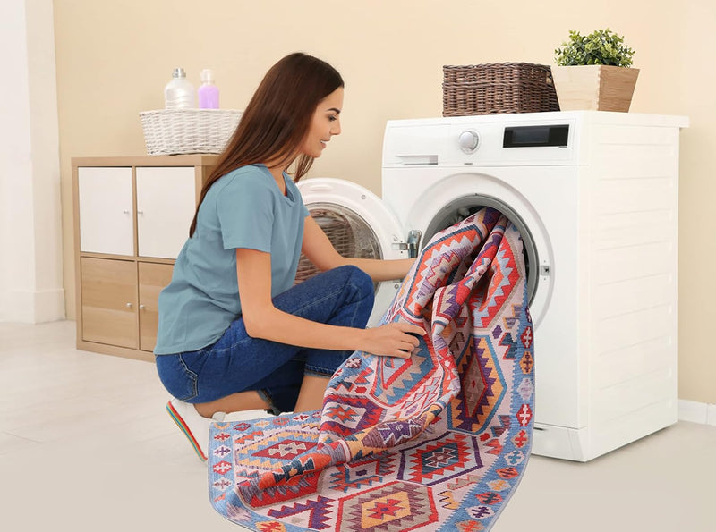 Washable Area Rugs for Living Room Traditional Carpet