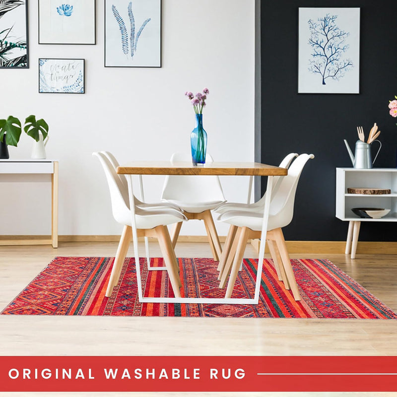 Washable Area Rugs for Living Room Traditional Flatweave