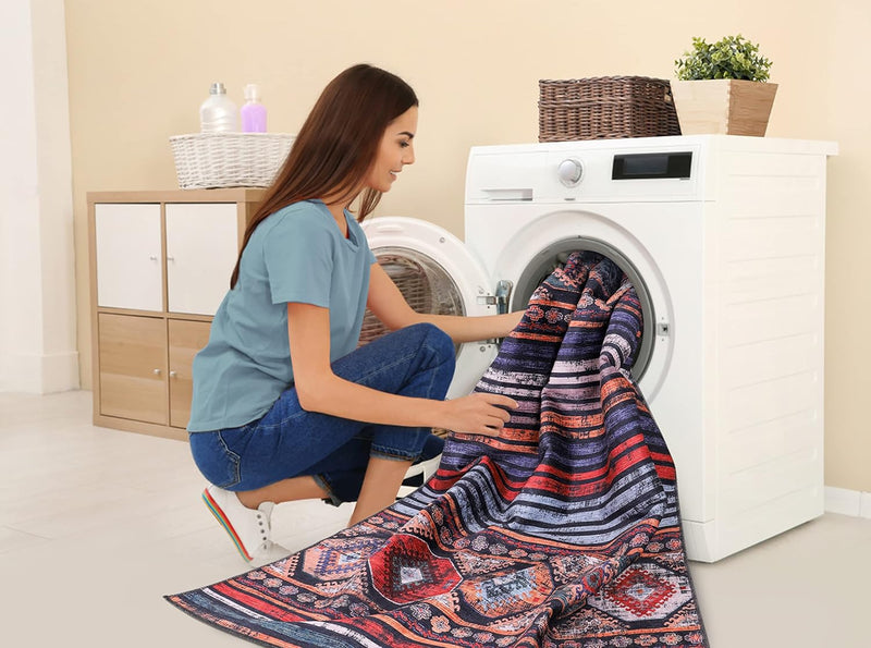 Washable Area Rugs for Living Room Traditional Carpet