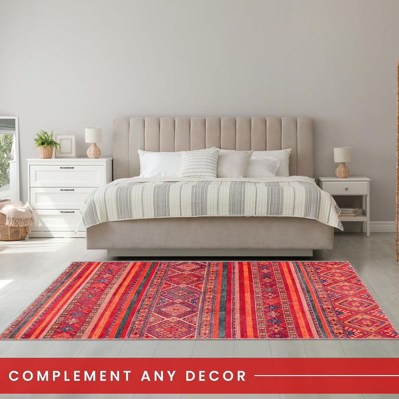 Washable Area Rugs for Living Room Traditional Flatweave