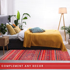 Washable Area Rugs for Living Room Traditional Flatweave