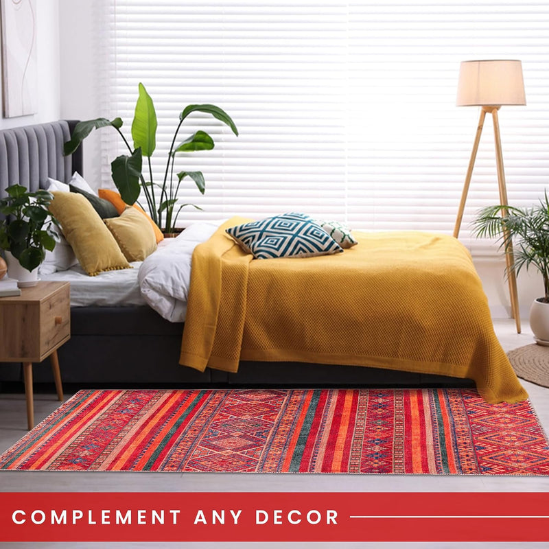 Washable Area Rugs for Living Room Traditional Flatweave