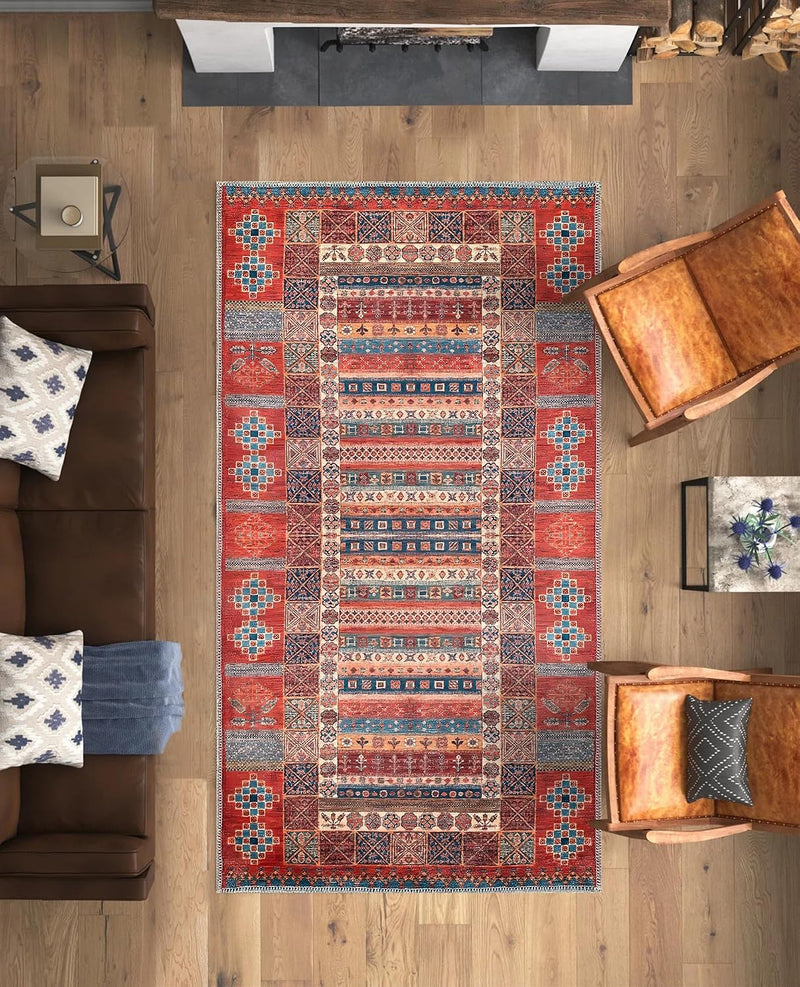 Washable Area Rugs for Living Room Traditional Carpet