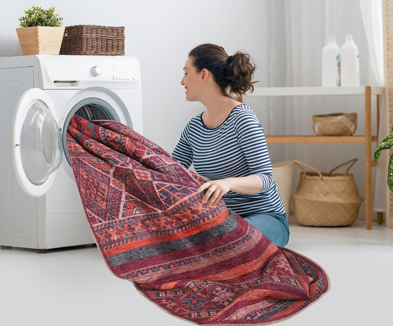 Washable Area Rugs for Living Room Traditional Carpet
