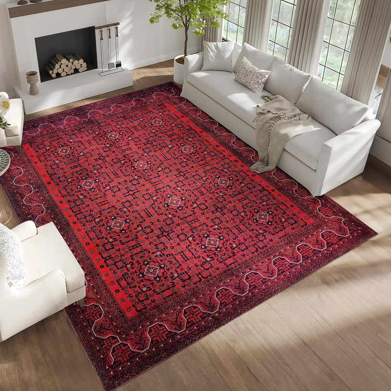 Washable Area Rugs for Living Room Traditional Carpet