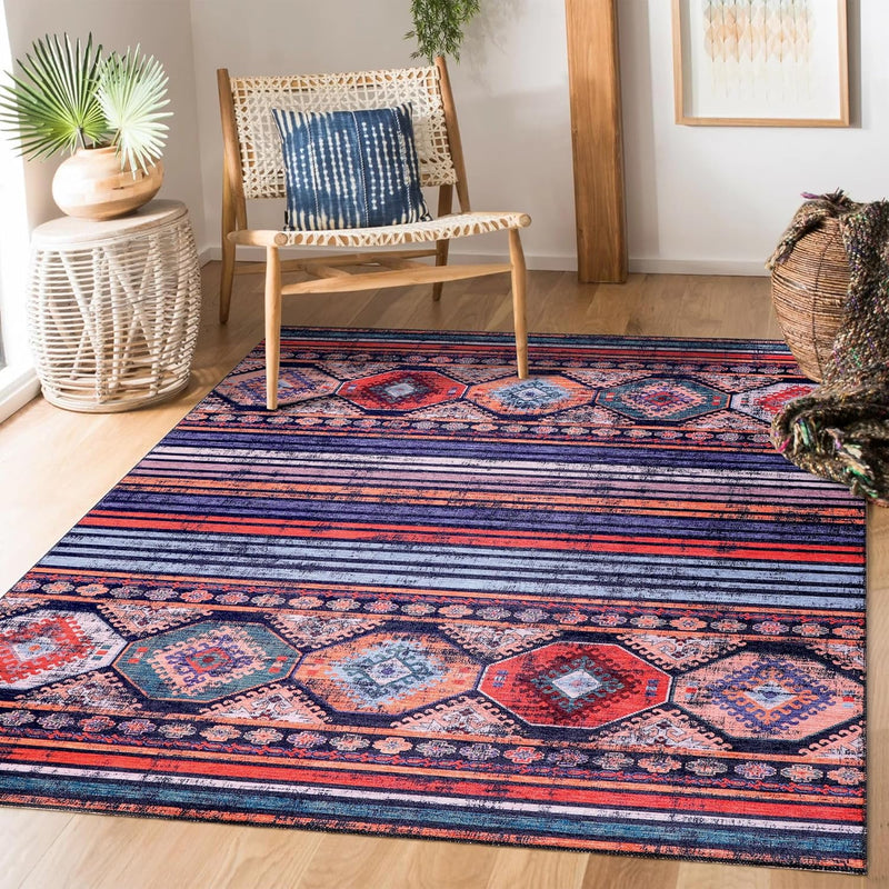 Washable Area Rugs for Living Room Traditional Carpet