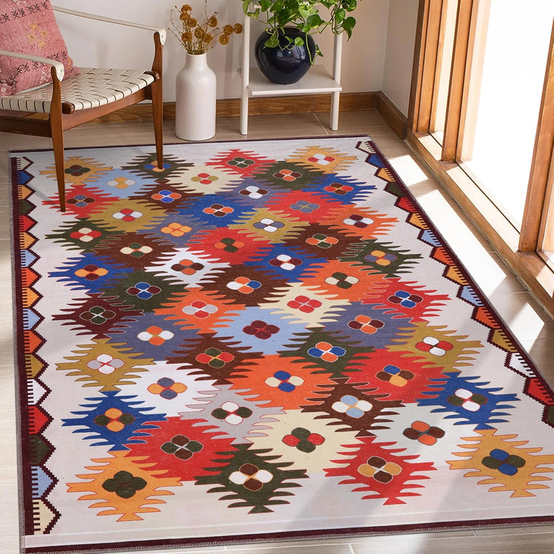 Washable Area Rugs for Living Room Traditional Carpet