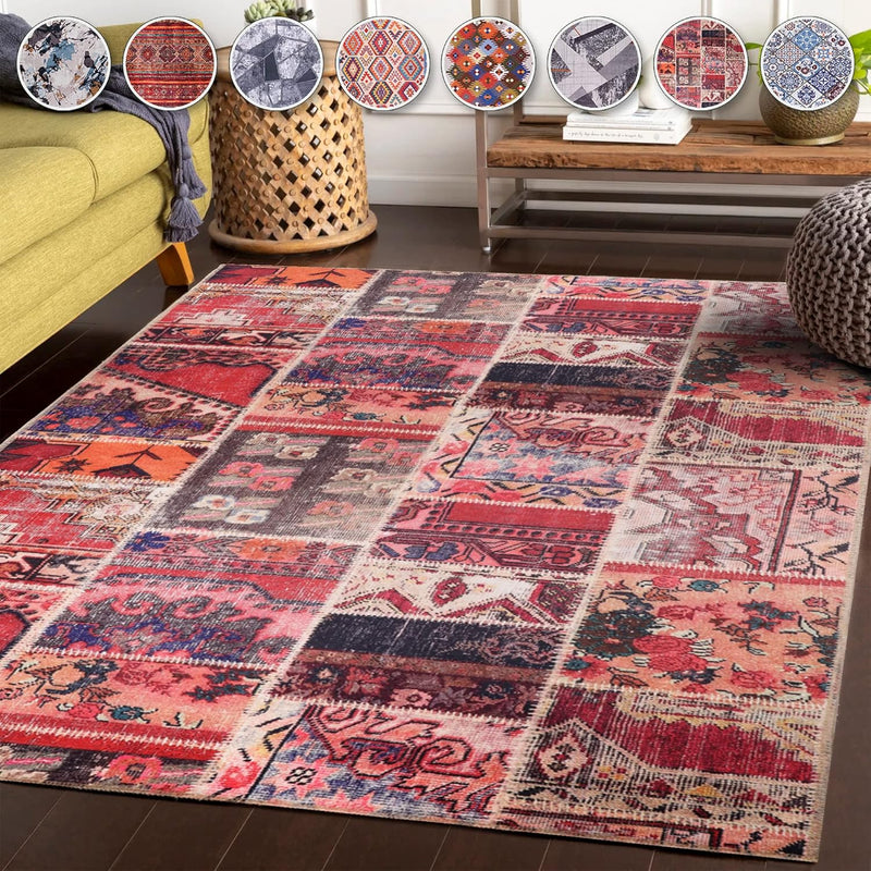 Washable Area Rugs for Living Room Traditional Carpet