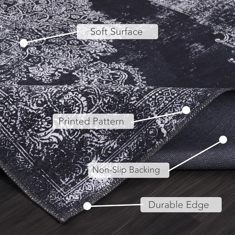 Washable Area Rugs for Living Room Traditional Flatweave