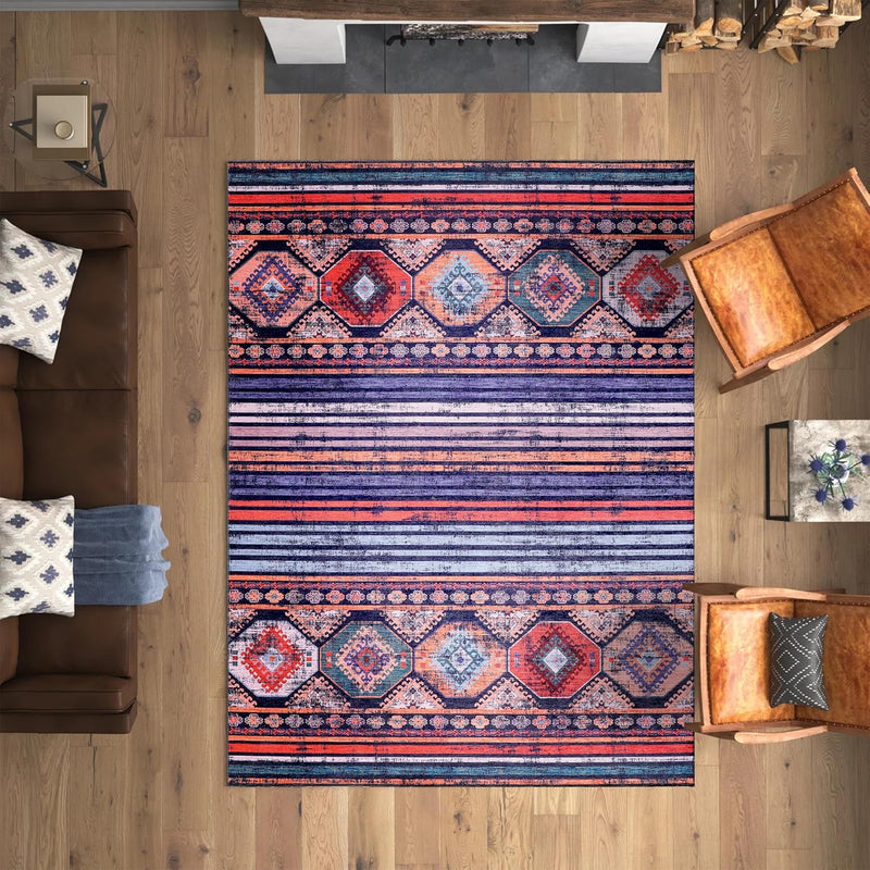 Washable Area Rugs for Living Room Traditional Carpet