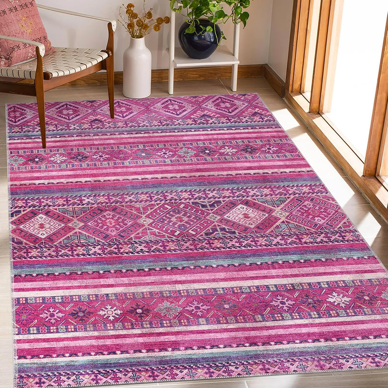 Washable Area Rugs for Living Room Traditional Carpet