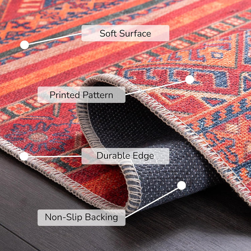 Washable Area Rugs for Living Room Traditional Flatweave