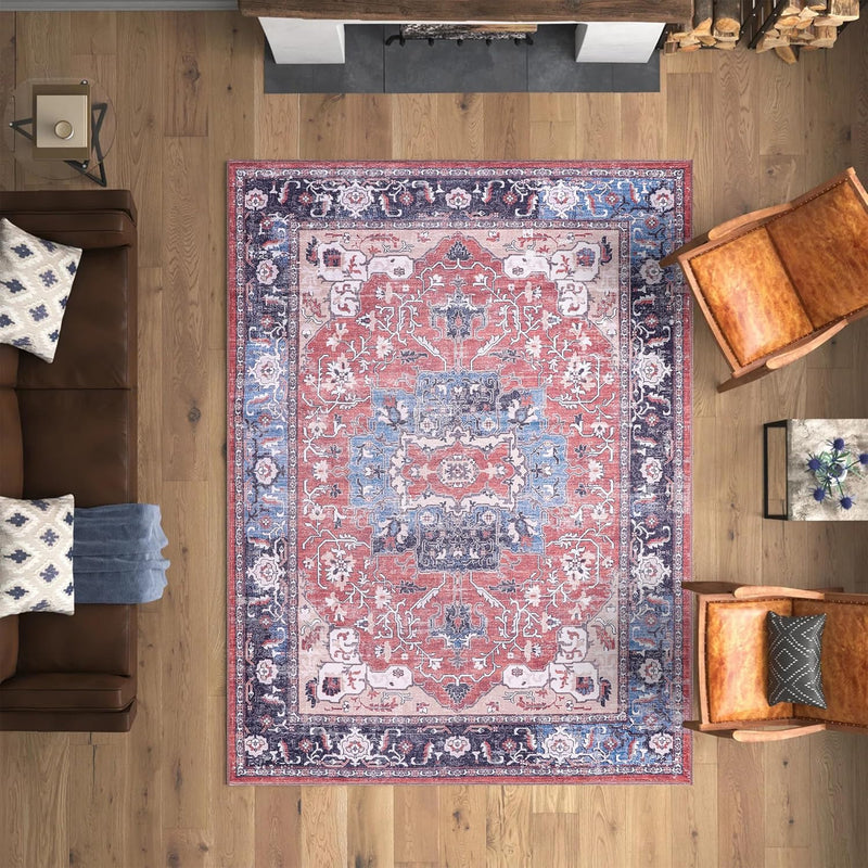 Washable Area Rugs for Living Room Traditional Carpet