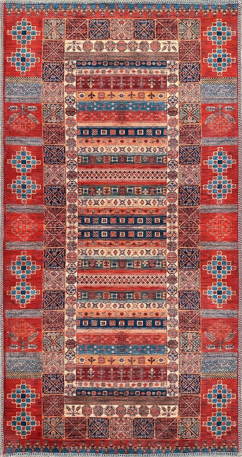 Washable Area Rugs for Living Room Traditional Carpet