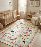 Washable Cat Area Rug Low Pile