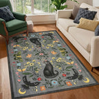 Washable Cat Area Rug Low Pile