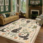 Washable Cat Area Rug Low Pile
