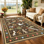 Washable Cat Area Rug Low Pile