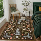 Washable Cat Area Rug Low Pile