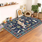 Washable Cat Area Rug Low Pile