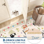Washable Cat Area Rug Low Pile
