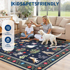 Washable Cat Area Rug Low Pile
