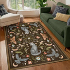 Washable Cat Area Rug Low Pile