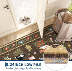 Washable Cat Area Rug Low Pile