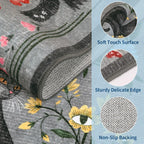 Washable Cat Area Rug Low Pile