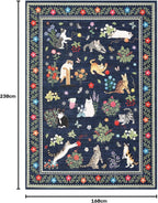 Washable Cat Area Rug Low Pile