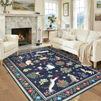 Washable Cat Area Rug Low Pile