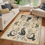 Washable Cat Area Rug Low Pile