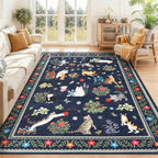 Washable Cat Area Rug Low Pile