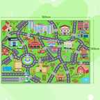 Washable Kids Rug for Playroom City Life