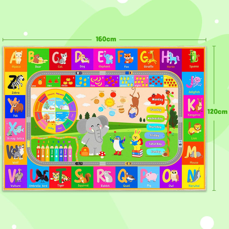 Washable Kids Rug for Playroom City Life