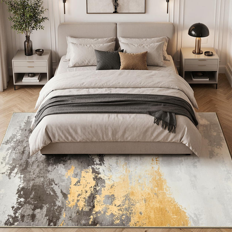 Washable Large Modern Abstract Area Rug Living Room
