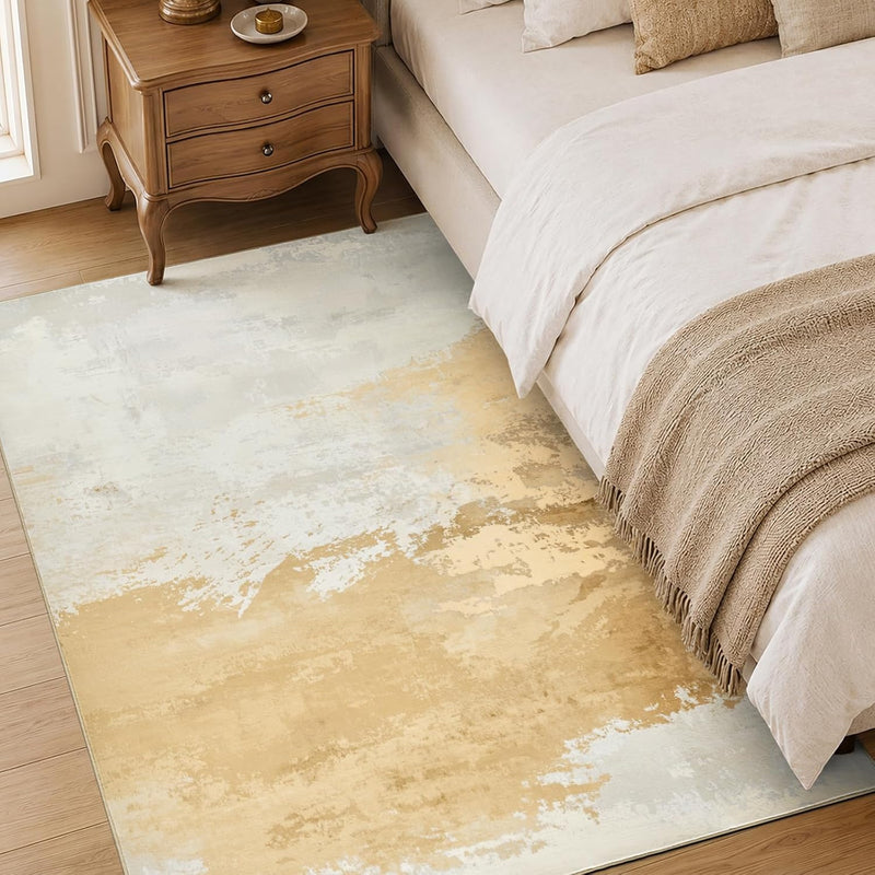 Washable Large Modern Abstract Area Rug Living Room