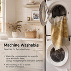 Washable Large Modern Abstract Area Rug Living Room