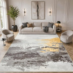 Washable Large Modern Abstract Area Rug Living Room