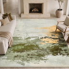 Washable Large Modern Abstract Area Rug Living Room