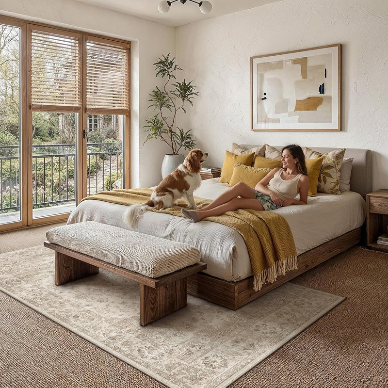 Rugs Living Room Large Machine Washable